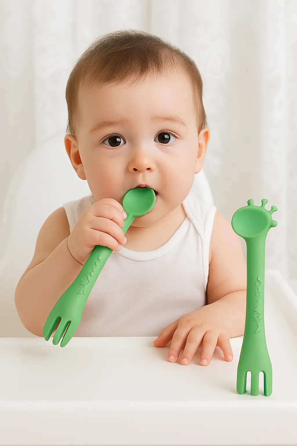 BABY TRAINING SPOON - GIRAFFE SHAPE